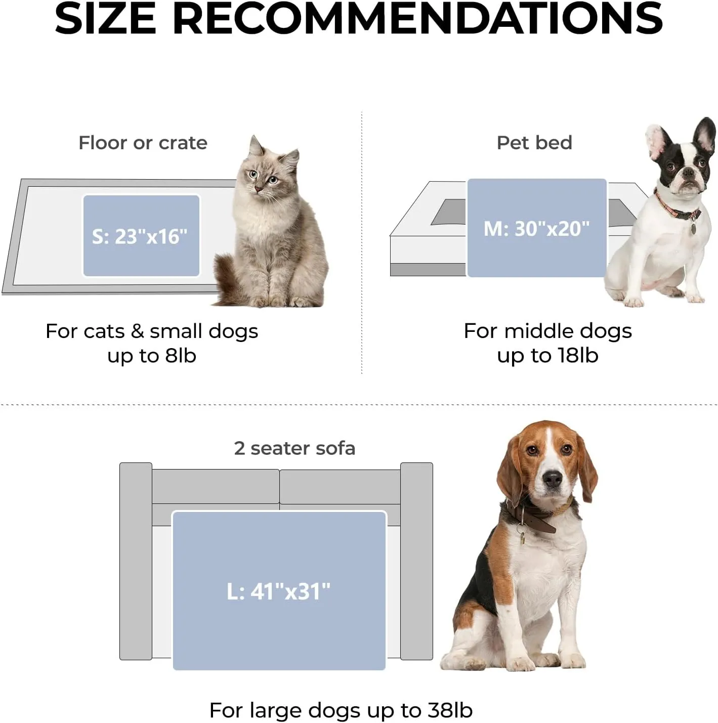 LINENLUX 1 Pack 3 Soft Dog Blanket Washable Warm Fleece Cat Blankets for Pet Puppy Fluffy Calming Flannel Grey Small