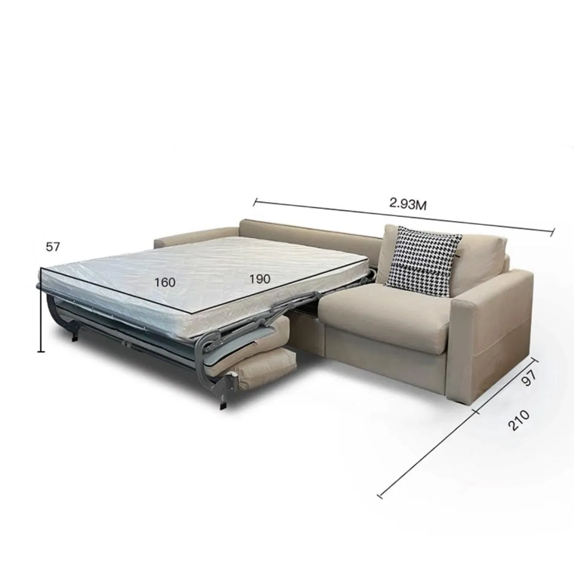 Mable Foldable Sofa Bed with Mattress