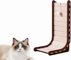 Mellowkin Cat Scratcher Felt, 2025 Vertical Felt Cat Scratcher, L Type Cat Scratching Pads Durable Easy to Clean and No Mess (Camel L Shape)