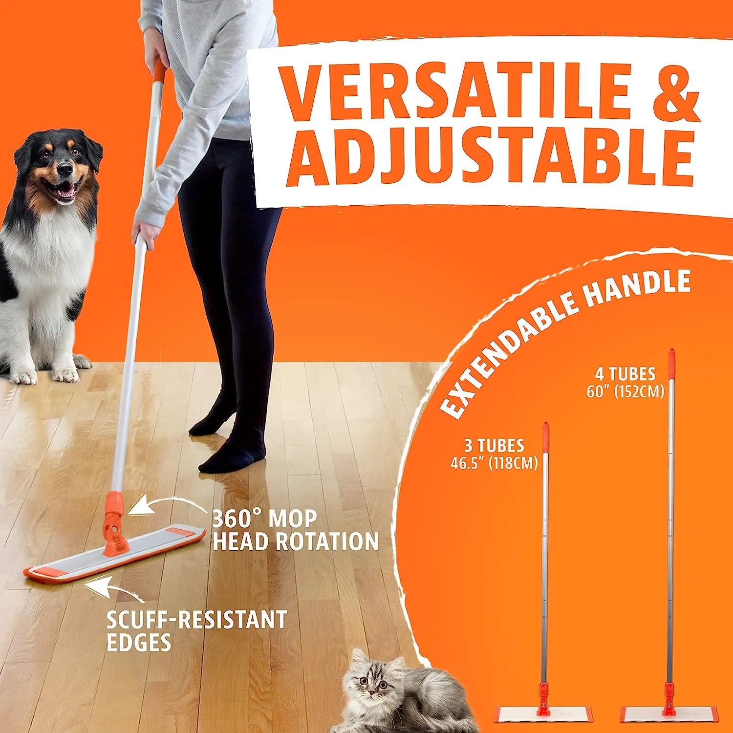 Microfiber Mop & Duster   Reusable Scrubber and Pads