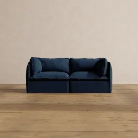 Modular Washable 2-Seater in Sumi | Deluxe  Seat | Cloud Pillow