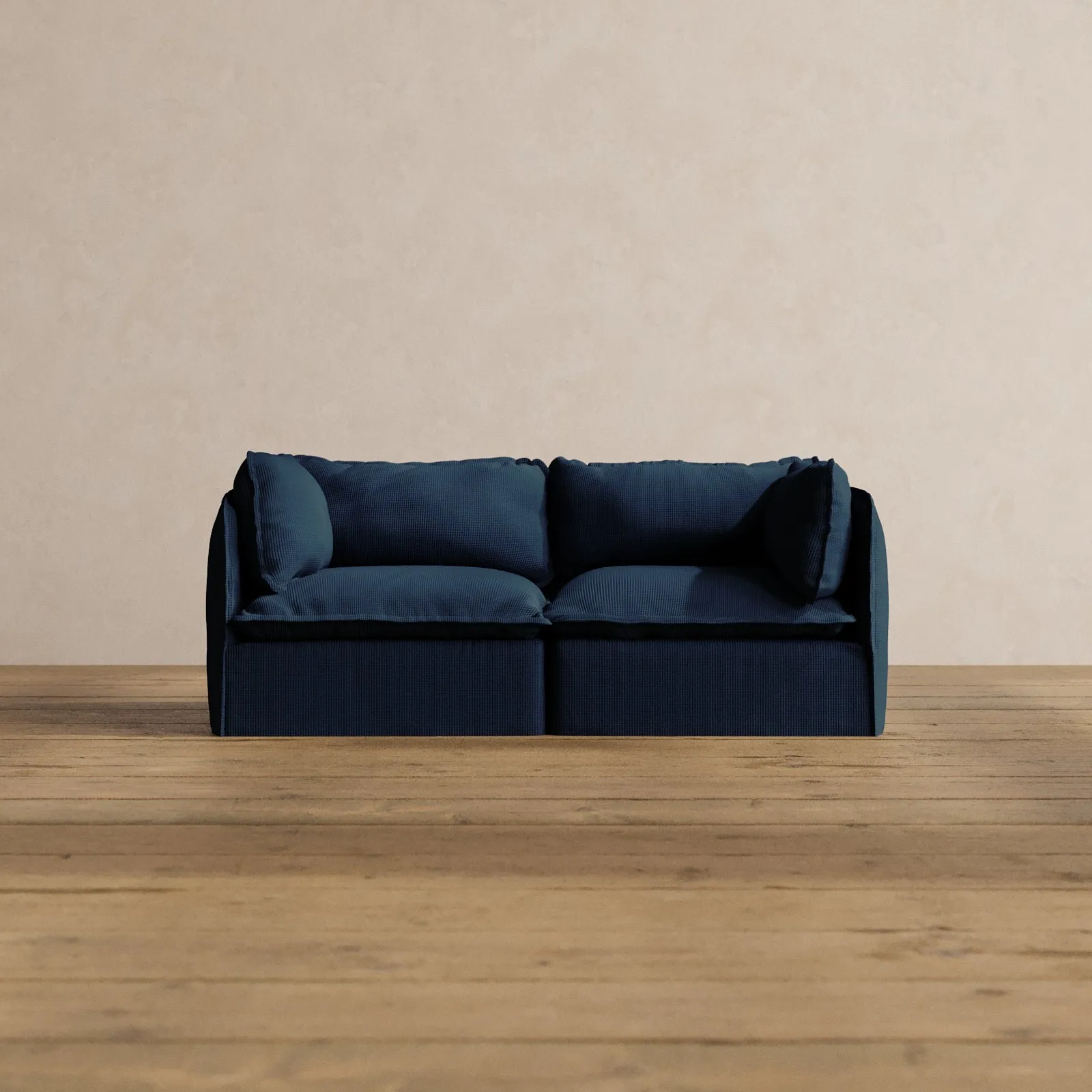 Modular Washable 2-Seater in Sumi | Deluxe  Seat | Cloud Pillow