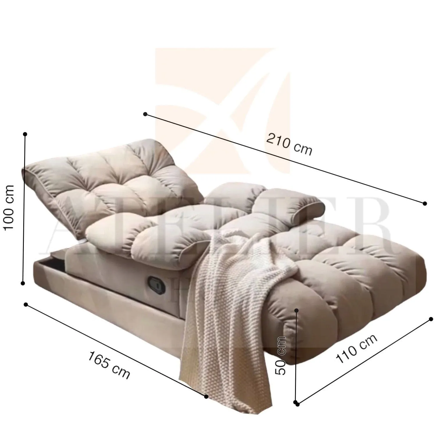 Monica Scratch Resistant Electric Recliner Lounge Sofa