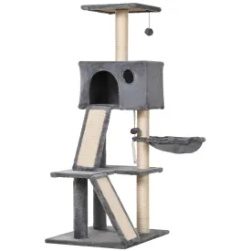Multi-Activity Cat Tower, 130cm - Grey