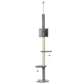 Multi-Layer Cat Tree Tower, 217cm - Light Grey