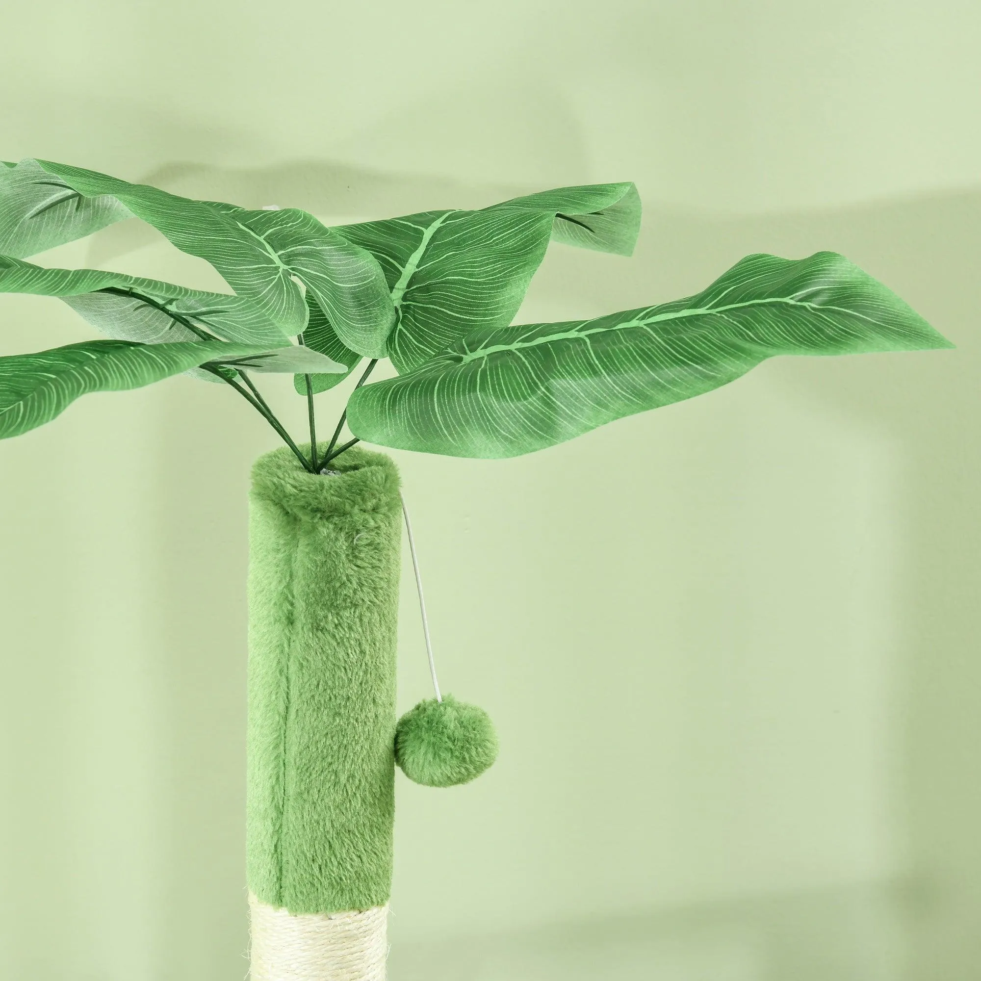 Multi-level Cat Tree Tower with Platforms, 142cm - Green