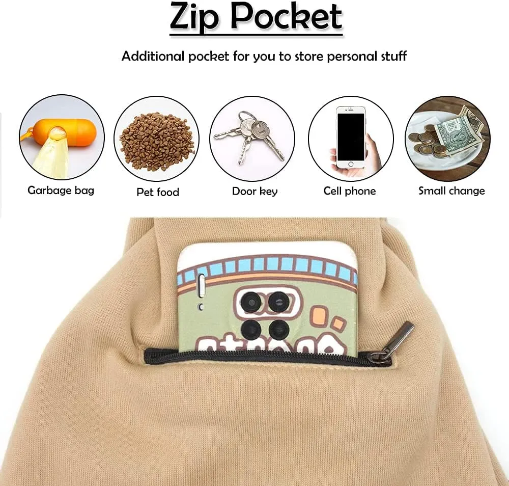 NATUYA Small Dog Carrier Sling Cat Sling,Adjustable Strap Hand Free Pet Puppy for Outdoor Traveling Subway (Apricot)