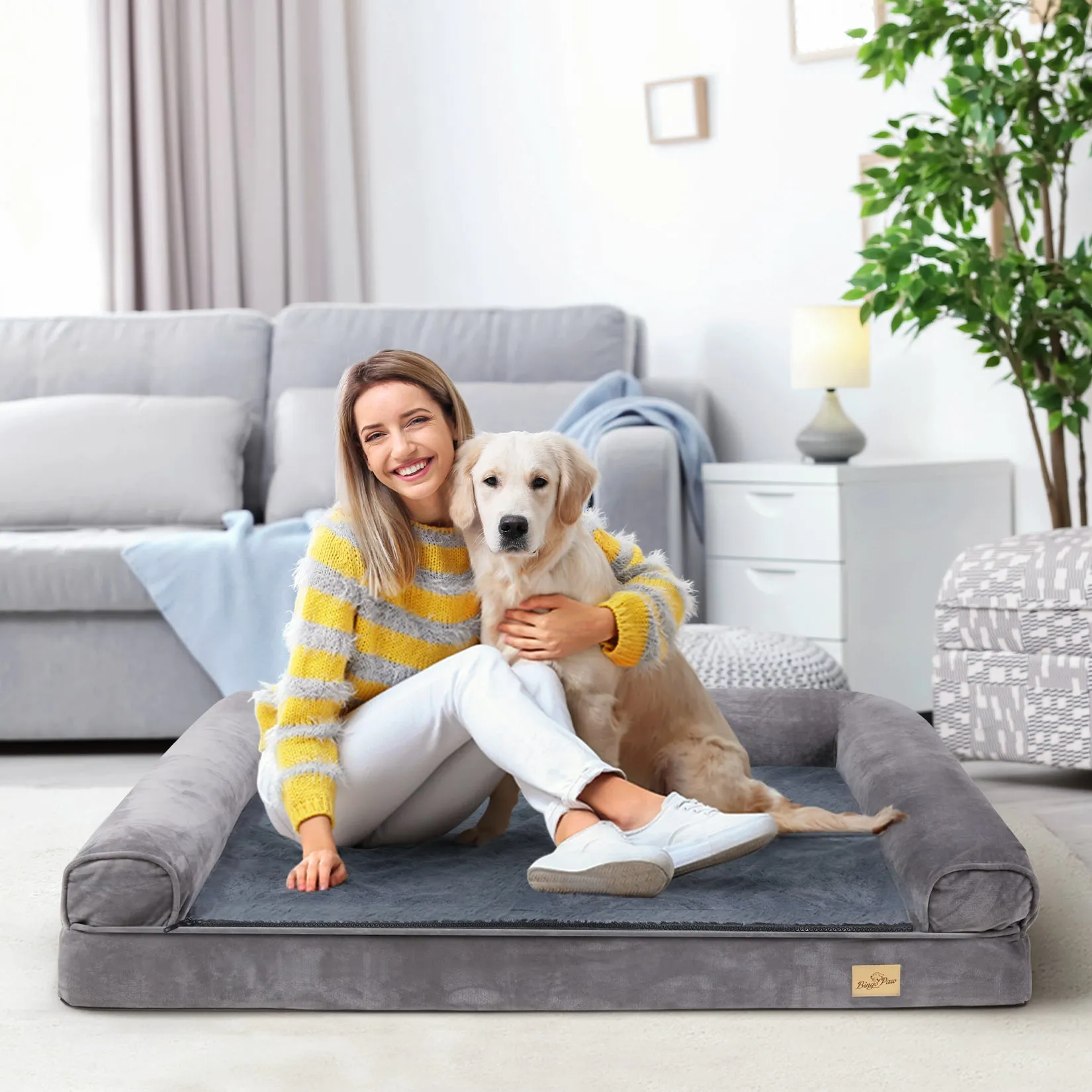 Orthopedic Dog Pet Bed Sleep Bedding Washable Cover Waterproof Lounge