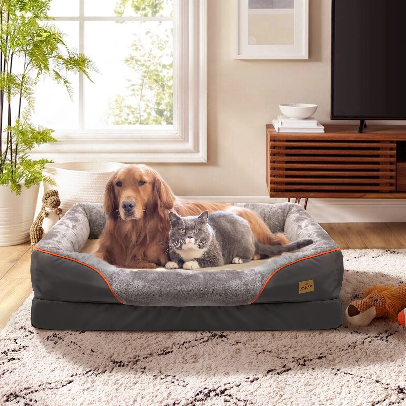 Orthopedic Dog Pet Bed Sleep Bedding Washable Cover Waterproof Lounge