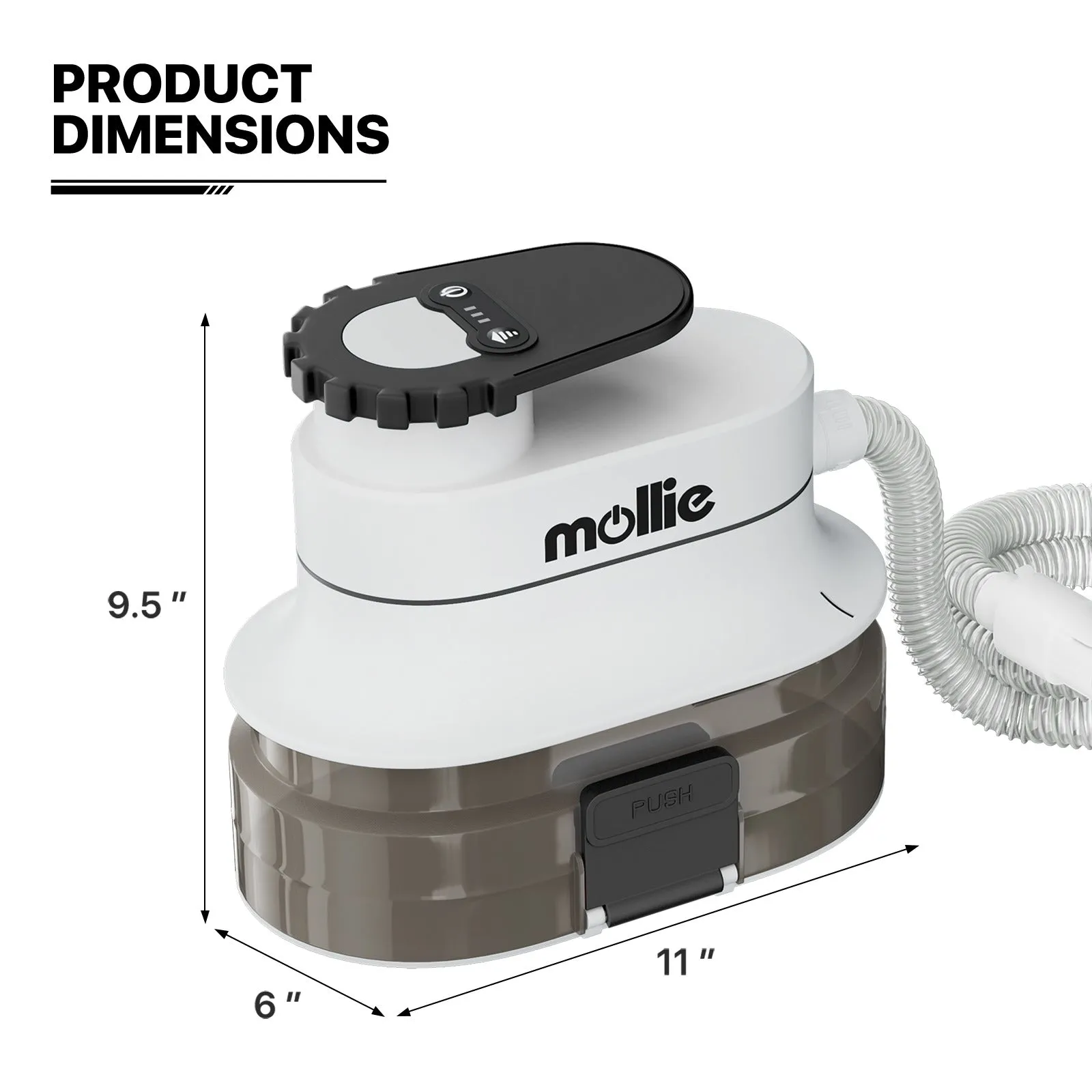 Pet Grooming Vacuum Kit - Blow & Vacuum - 300W, 3 Gear Speed, 6 Nozzles, 4L Dust Cup