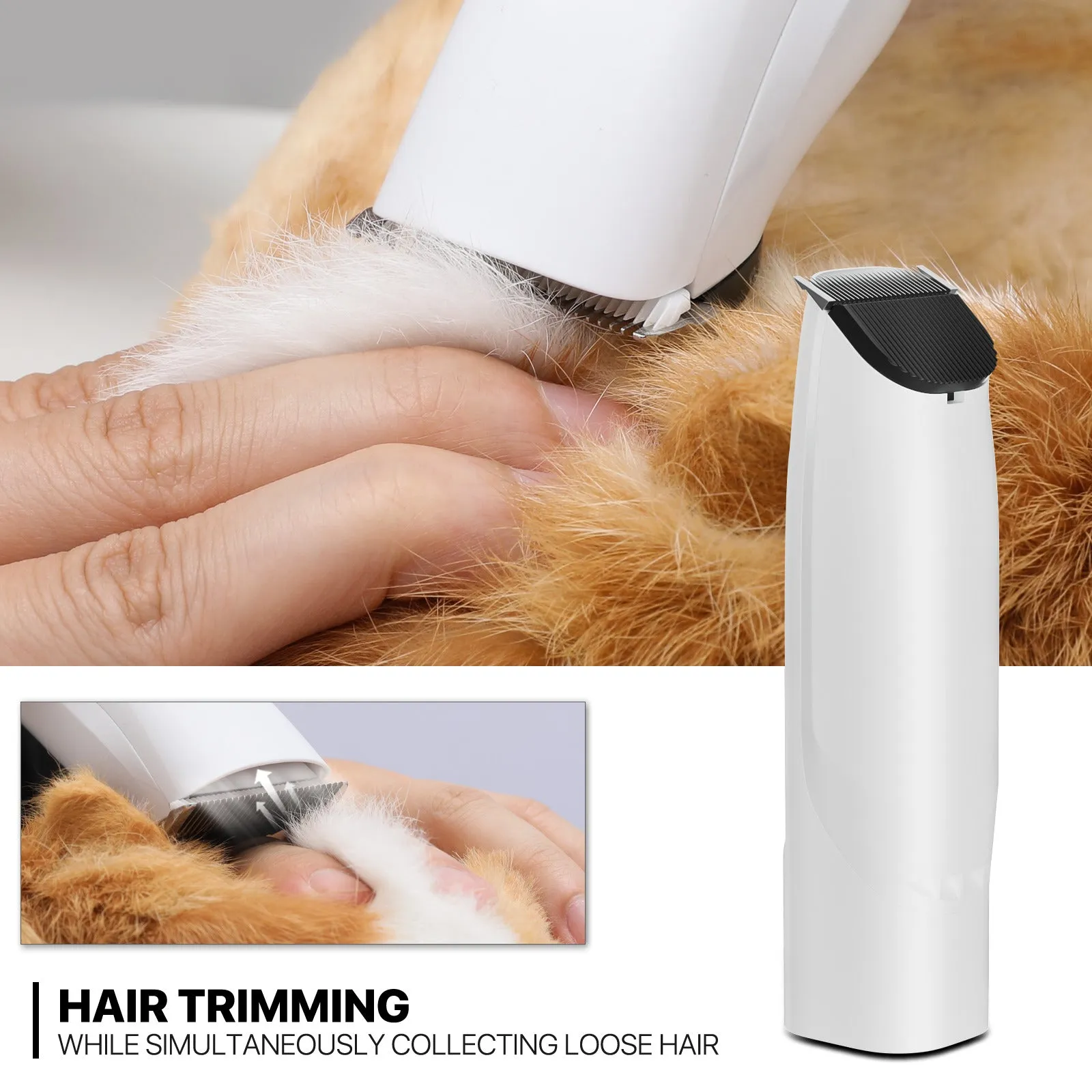 Pet Grooming Vacuum Kit - Blow & Vacuum - 300W, 3 Gear Speed, 6 Nozzles, 4L Dust Cup