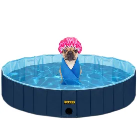 Pet Pool Outdoor Swimming Pool Bathing Tub Navy Size Extra Large