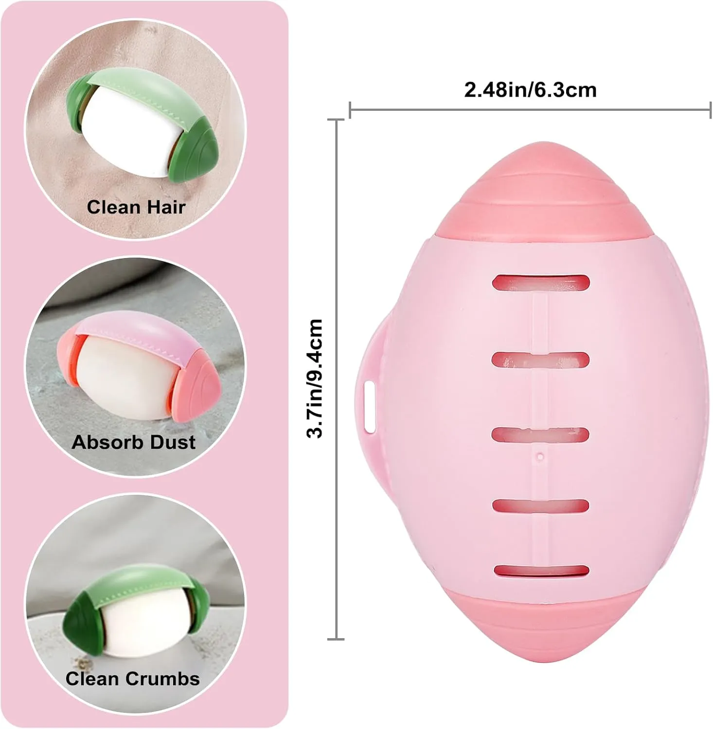Reusable Lint Rollers for Pet Hair, Washable Sticky Roller for Clothes, Portable Home Travel Lint Roller, Super Sticky Lint Roller Ball for Plush Hair, Washable lint Roller, Dust, Pink