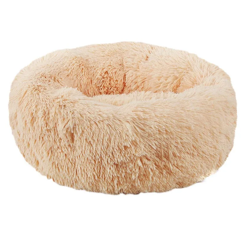 Round Cotton Soft Plush Pet Cushion Dog Sleeping Bed