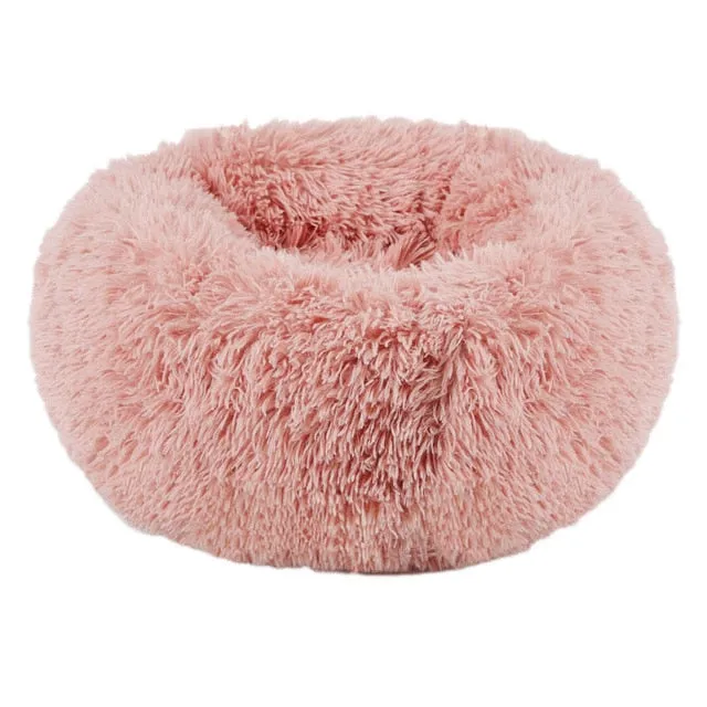 Round Cotton Soft Plush Pet Cushion Dog Sleeping Bed