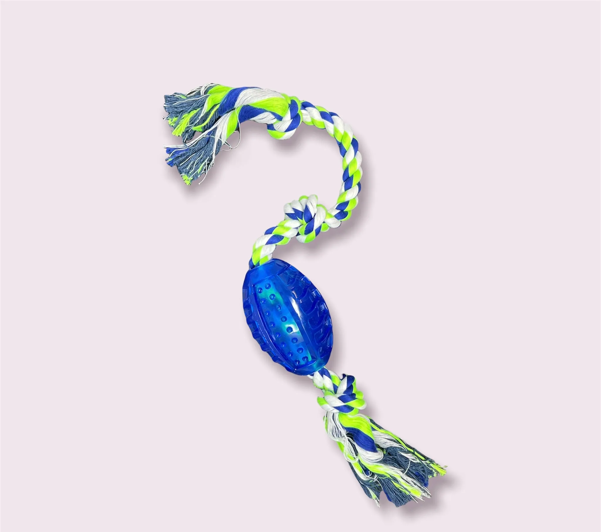 Rubber Football Rope Dog Toy - 24"