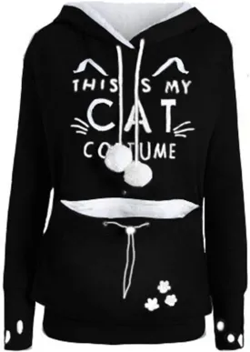 Sexyshine Women's Big Pouch Hoodie Pet Cat Dog Holder Carriers Pullover Sweatshirts
