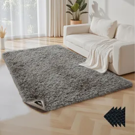 Shaggy Area Rug 4x5.9 Feet - Ultra Plush Machine Washable Non-Slip Carpet for Living Room & Bedroom, Hypoallergenic Nursery Kids Rug, Soft Fluffy Shag Indoor Floor Mat, Grey Home Decor
