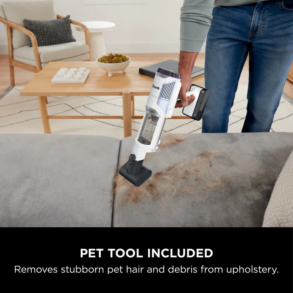 Shark IW4621UKT Detect Clean and Empty Cordless Pet Vacuum Cleaner up to 60 Minutes Run Time White