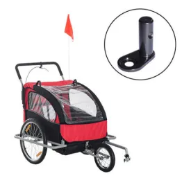 Steel Universal Bike Trailer Hitch Coupler Black