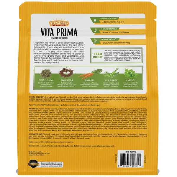 Sunseed Vita Prima Adult Rabbit Food