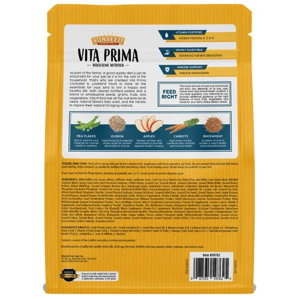 Sunseed Vita Prima Cockatiel & Lovebird Food