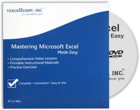 TEACHUCOMP Video Training Tutorial for Microsoft Excel 2019 DVD-ROM Course and PDF Manual