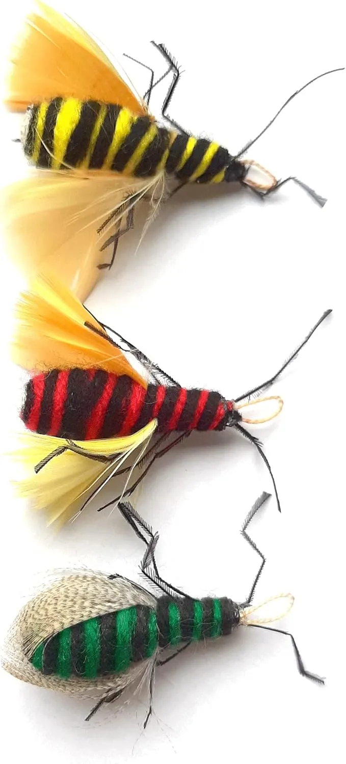 Teaser Wand with 3 Bee Cat Teasers Attachment Refills - Pink Wand