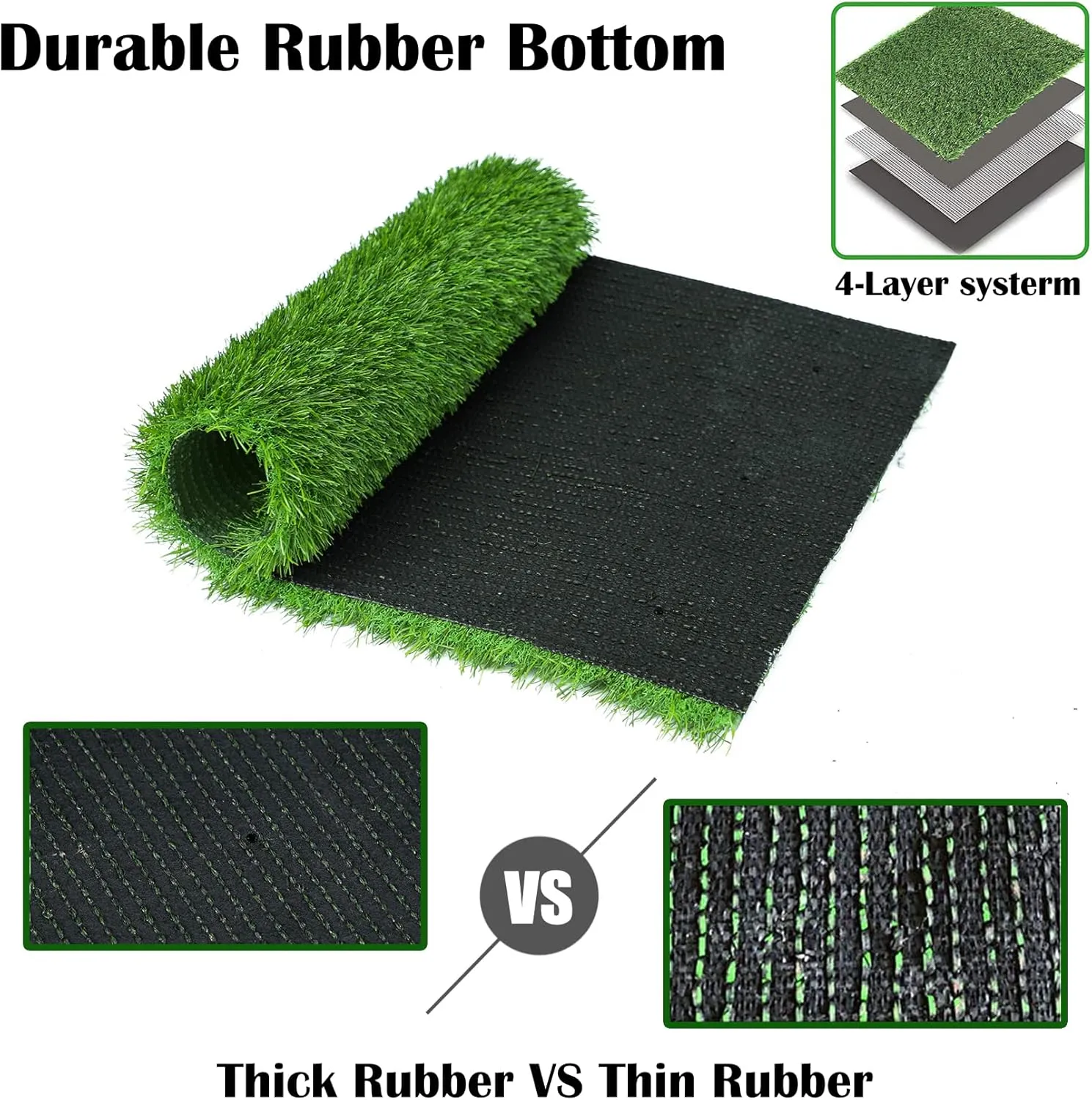 XLX TURF Artificial Grass Mat 48" x 32", Durable Dogs Fake Grass for Pets Potty Training, Artificial Turf Grass Rug for Patio Outdoor Indoor Decor