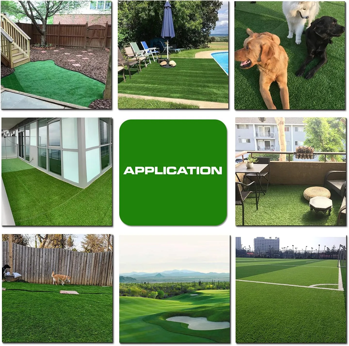 XLX TURF Realistic Artificial Grass Rug Indoor Outdoor Patio - 3ft x 5ft, Thick Fake Grass for Dogs Pet Turf Mat Decor Garden Synthetic Lawn Landscape with Drainage Hole